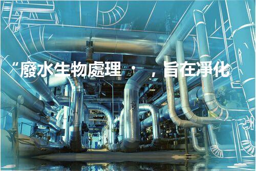 “廢水生物處理，旨在凈化水源，守護(hù)碧水藍(lán)天”